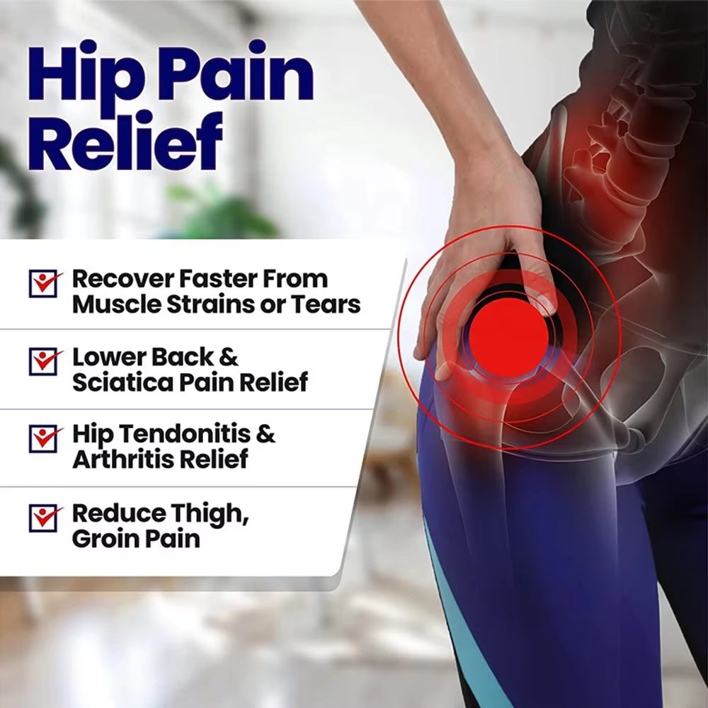 Adjustable Groin Support & Compression Wrap for Hip Flexor Pain Relief and Thigh Hamstring Support